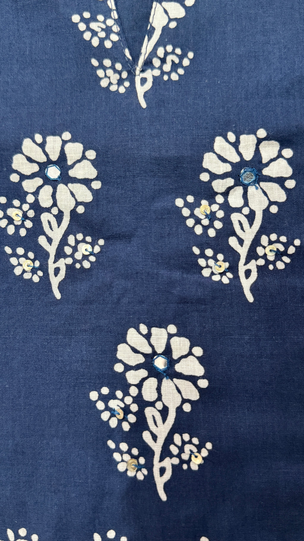 Spice Wardrobe Elegant Blue Printed Cotton Suit