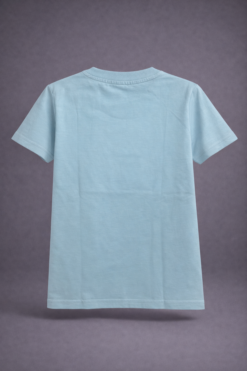 Kids Light Blue Round Neck Half Sleeves 260 GSM Cotton T-shirt