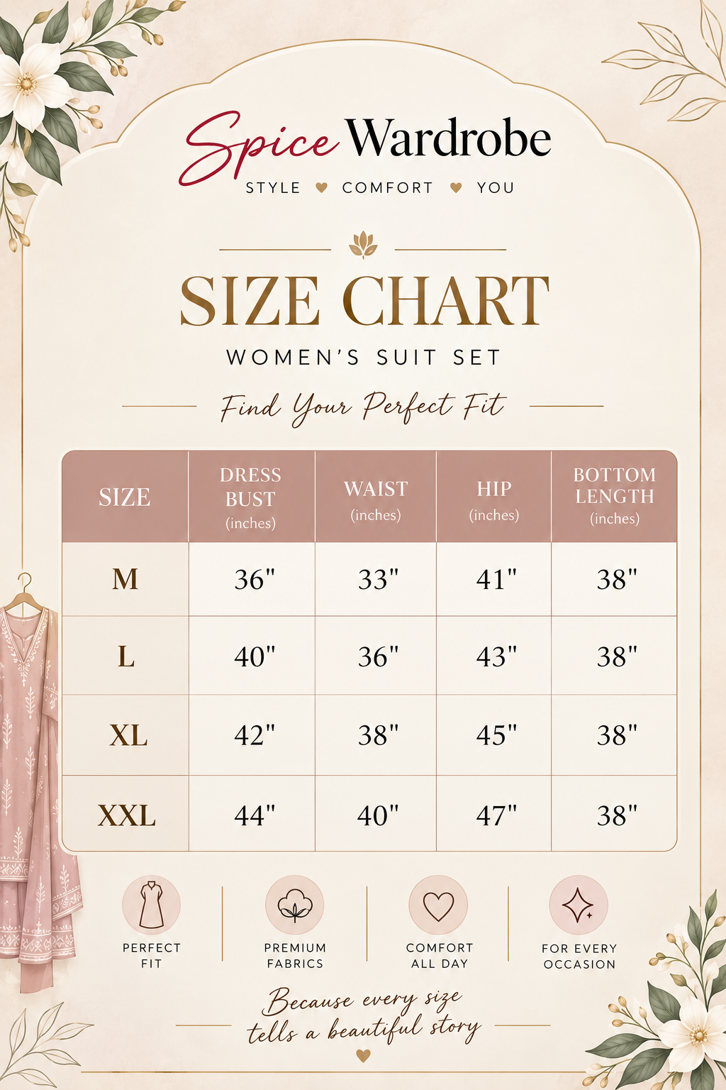 Spice Wardrobe Soft Silk 3 pieces Suit party wear