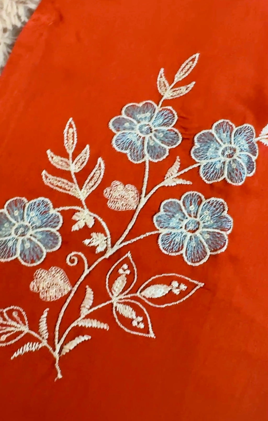 Spice Wardrobe Orange Soft Silk 3 pieces Suit party wear