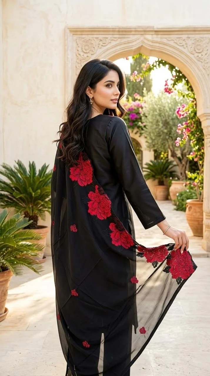 Women’s Floral Printed Farshi Salwar Suit Set with Dupatta (Copy)