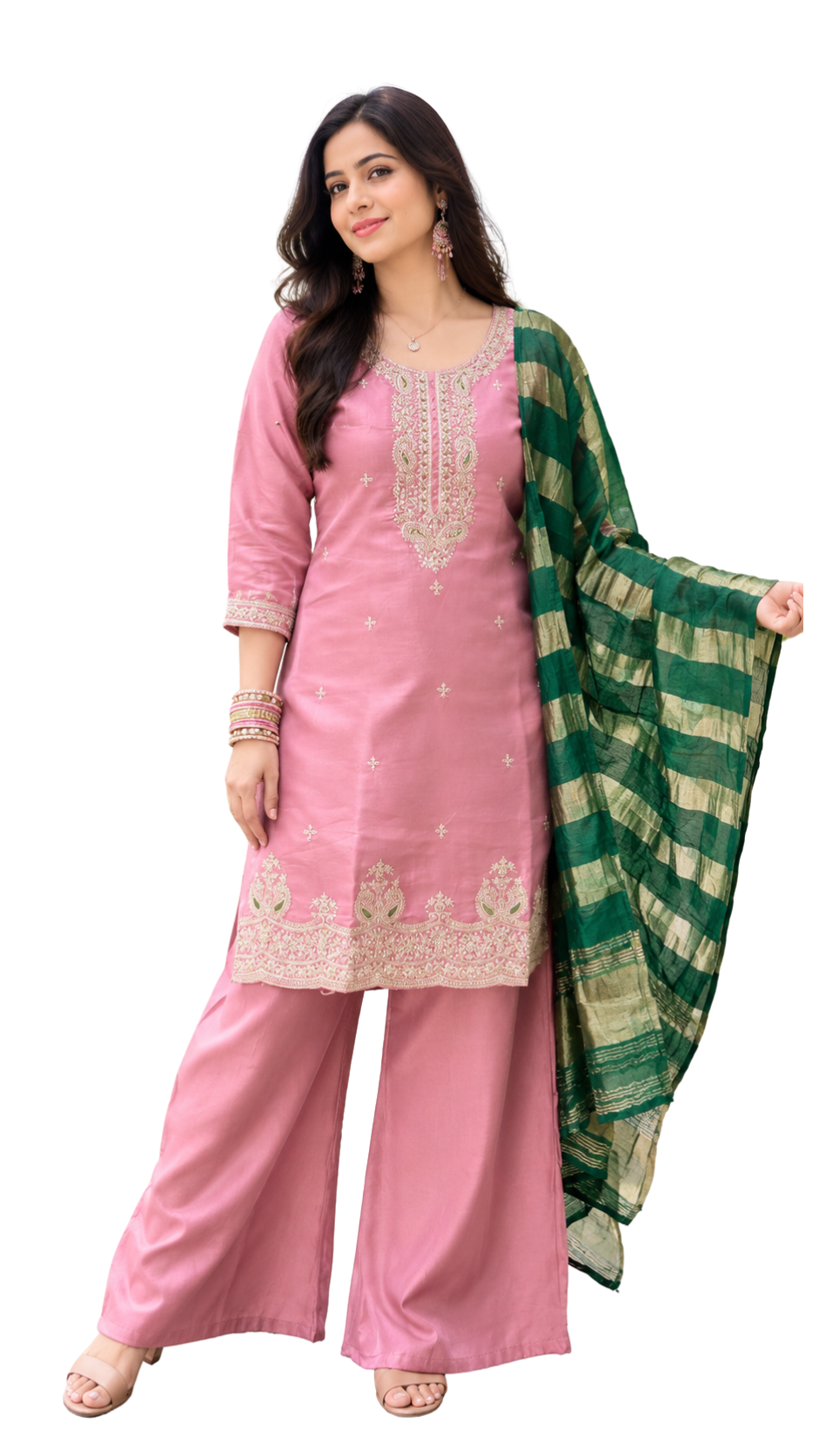 Spice Wardrobe Soft Silk 3 pieces Sharara Suit party wear