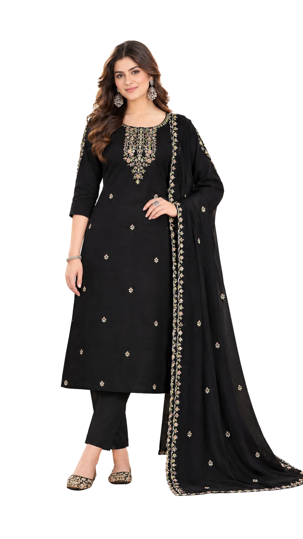 Spice Wardrobe Soft Silk 3 pieces Suit party wear