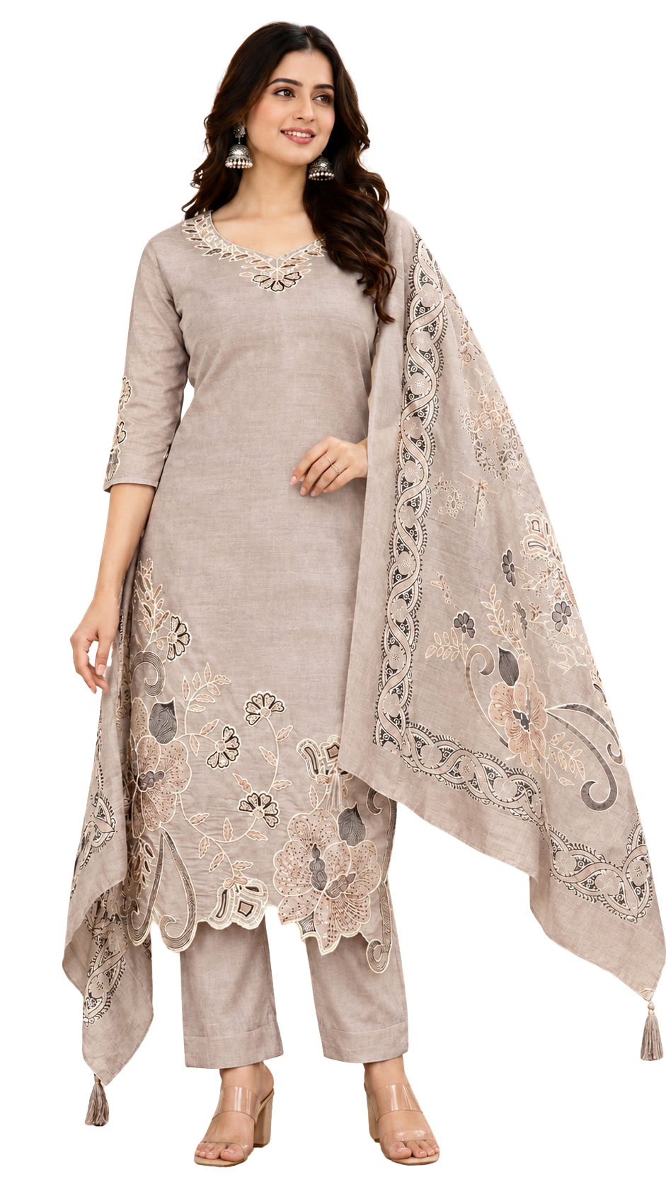 Spice Wardrobe Soft Silk 3 pieces Suit party wear
