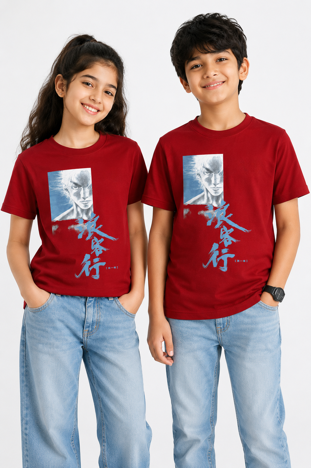 Kids Pure Cotton Red Graphic Print T-Shirt