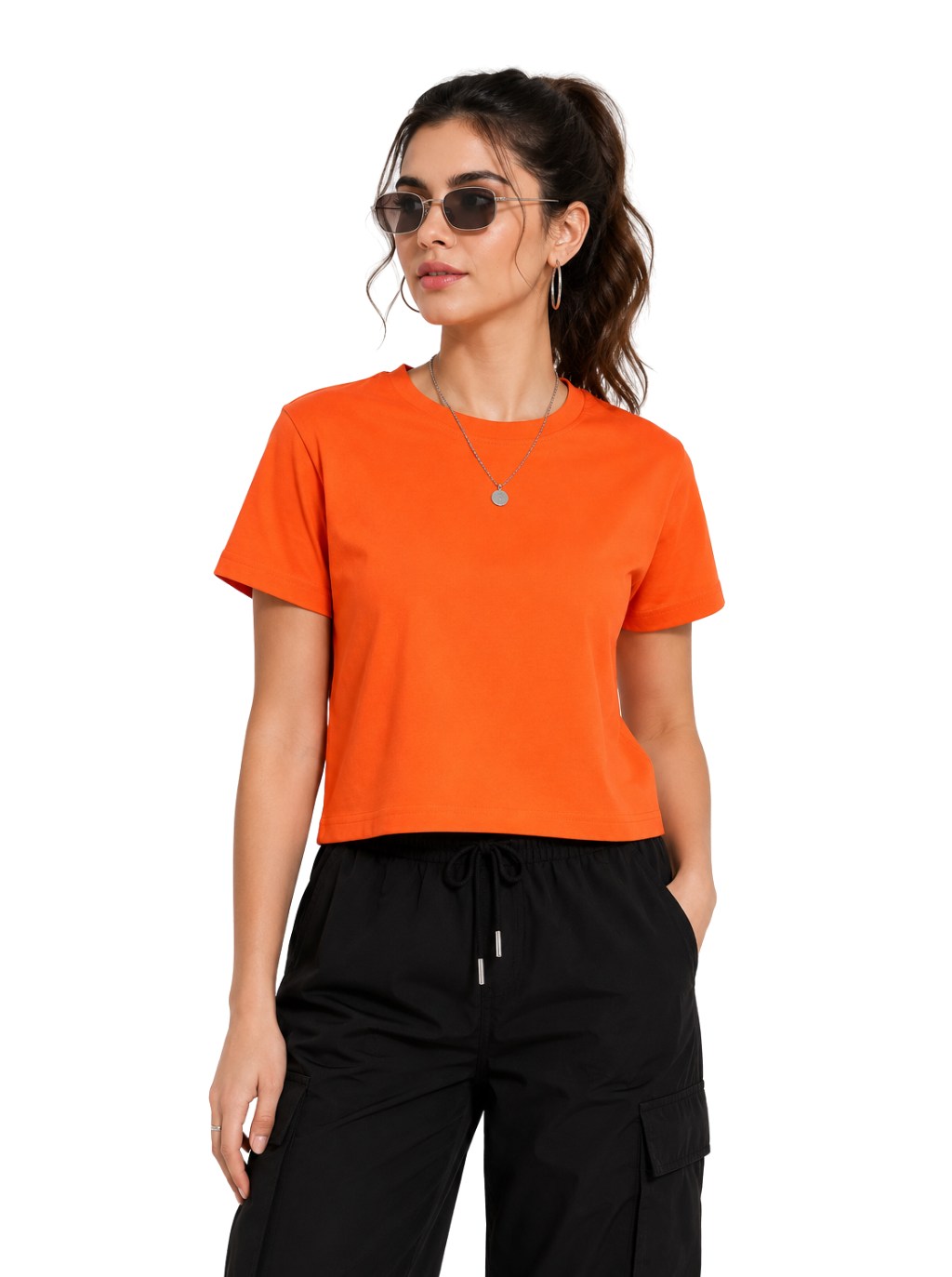 Spice Wardrobe Plain Cotton Women T-Shirt