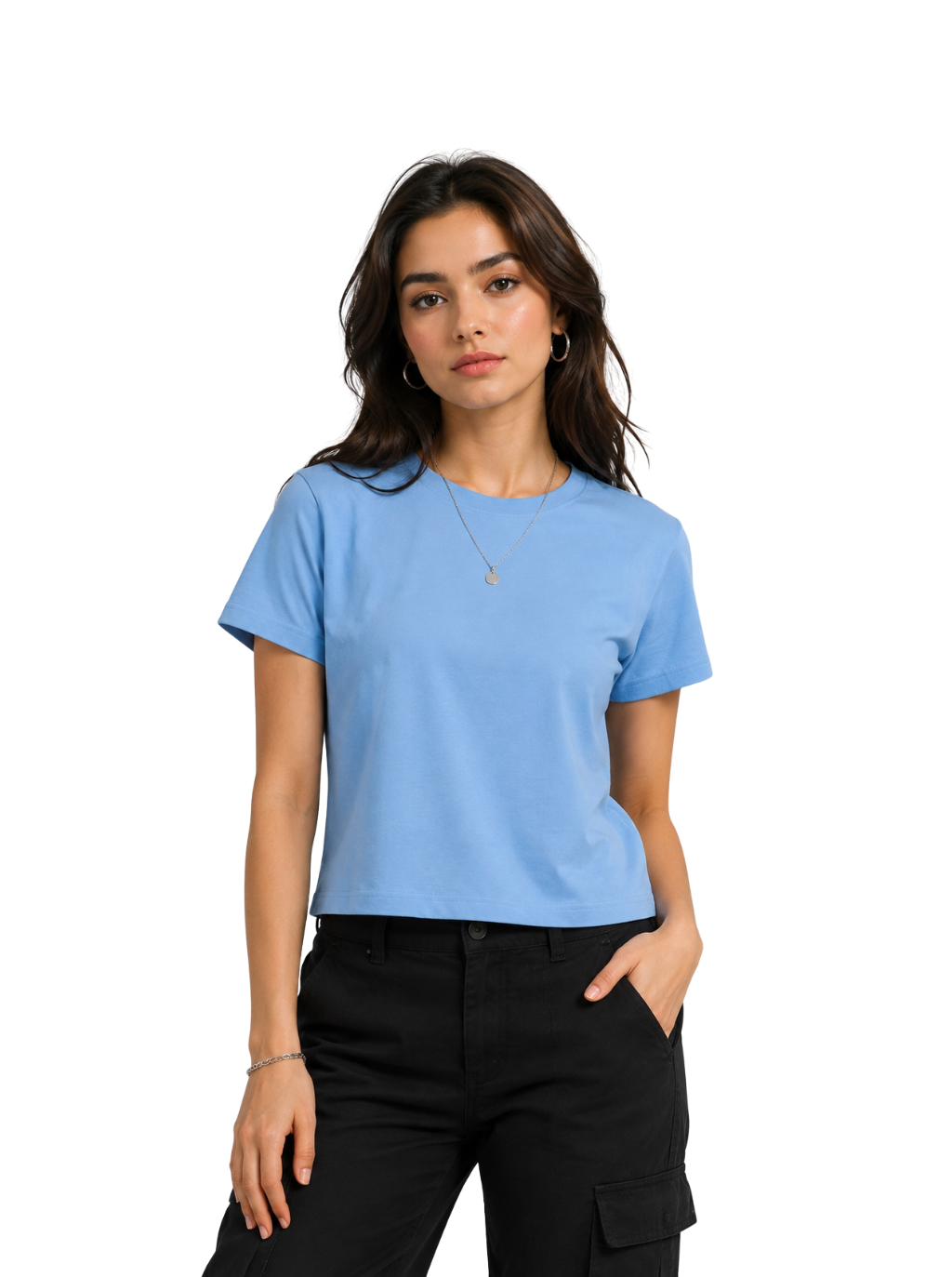 Spice Wardrobe Plain Cotton Women T-Shirt