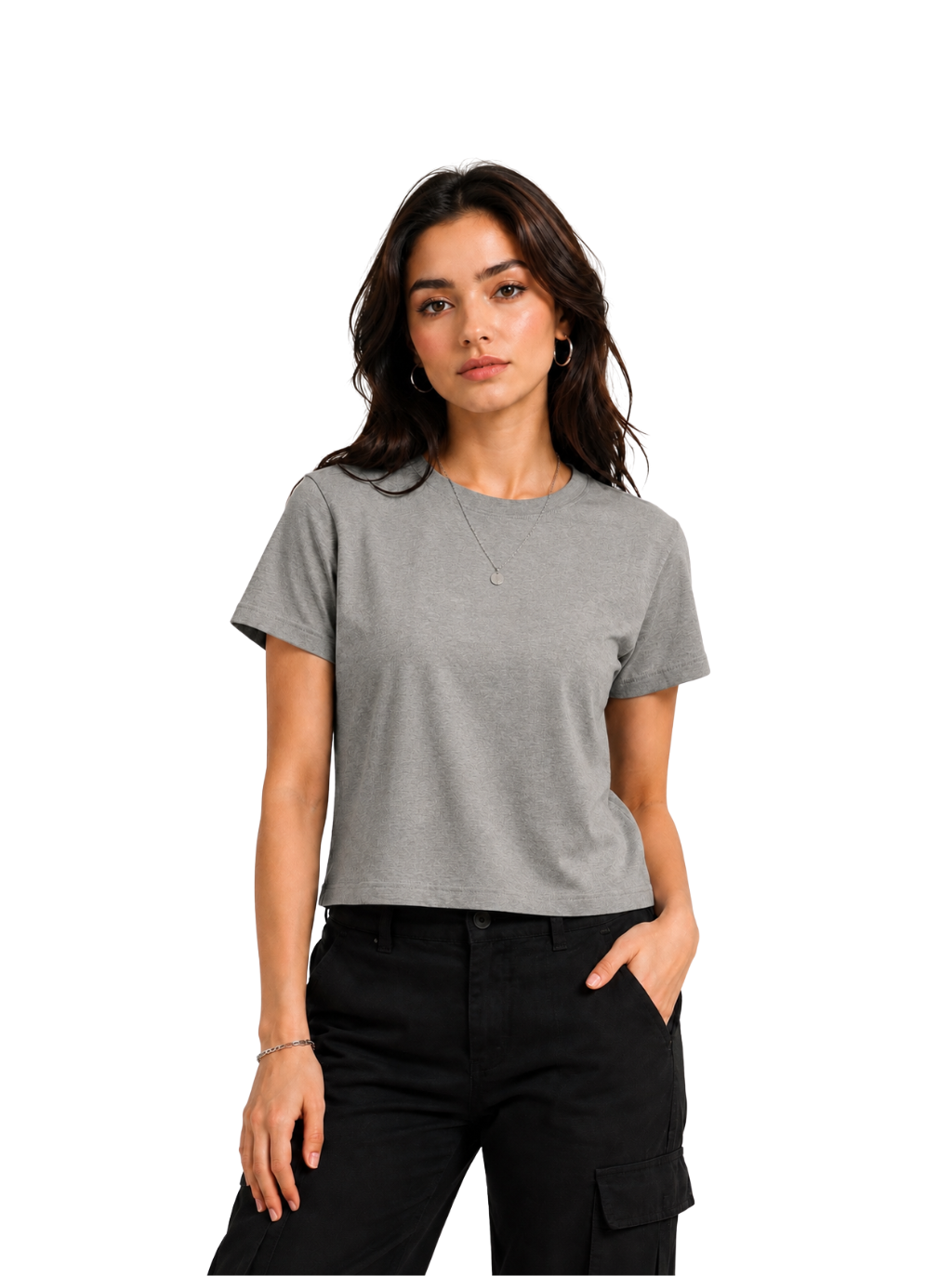 Spice Wardrobe Plain Cotton Women T-Shirt