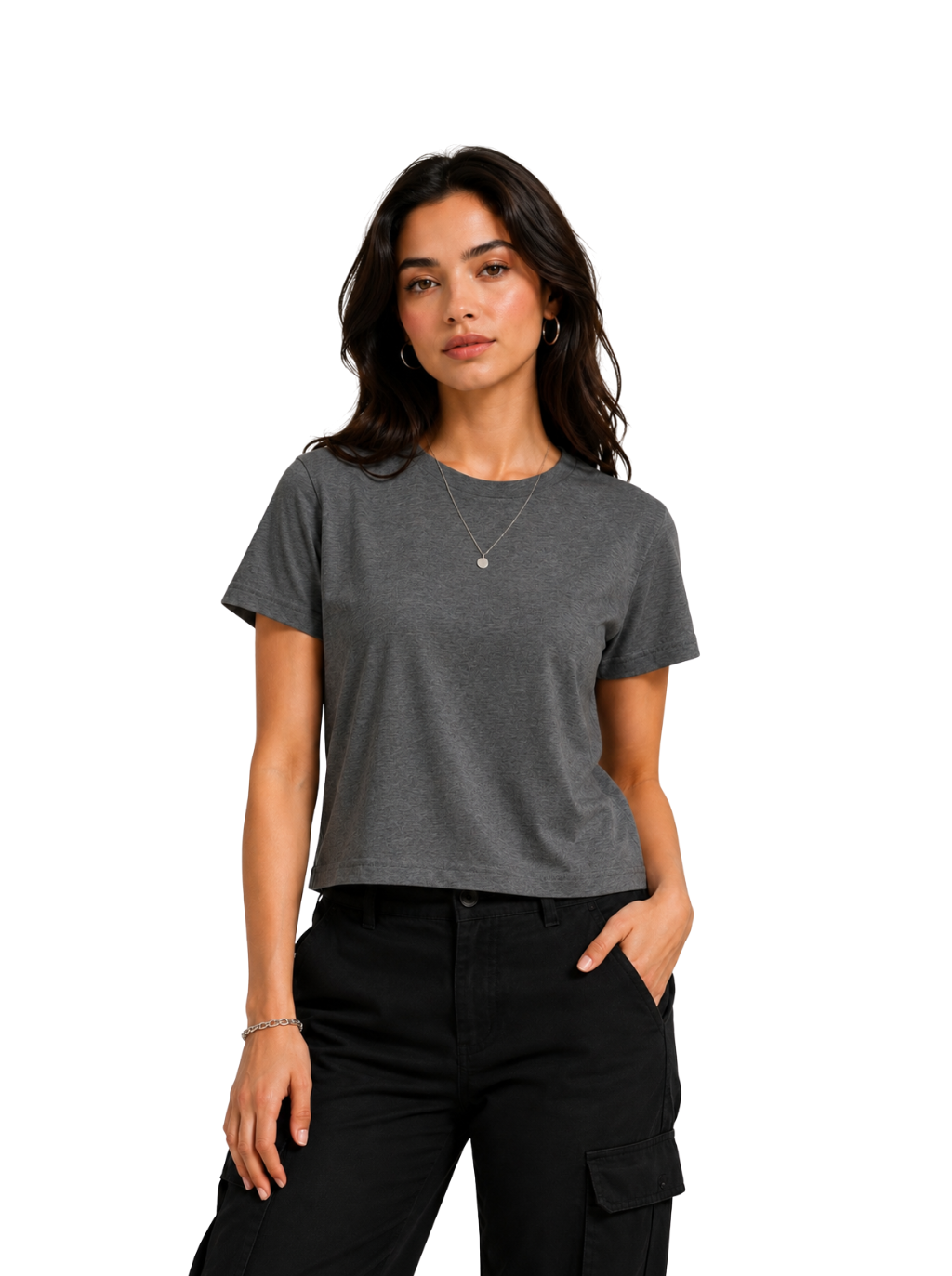 Spice Wardrobe Plain Cotton Women T-Shirt