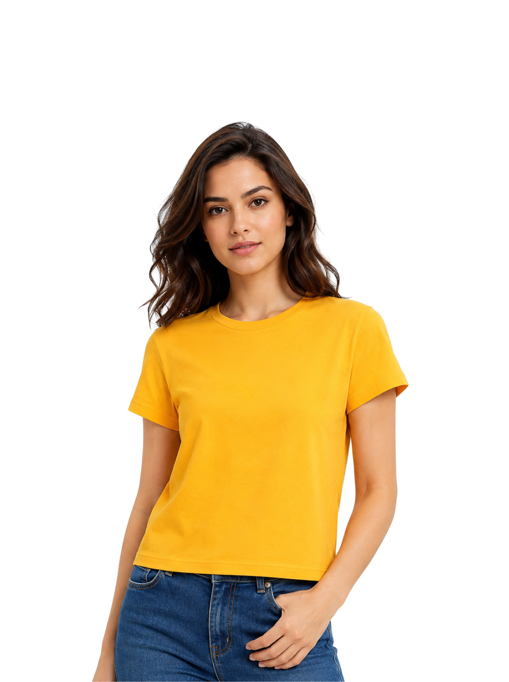 Spice Wardrobe Plain Cotton Women T-Shirt