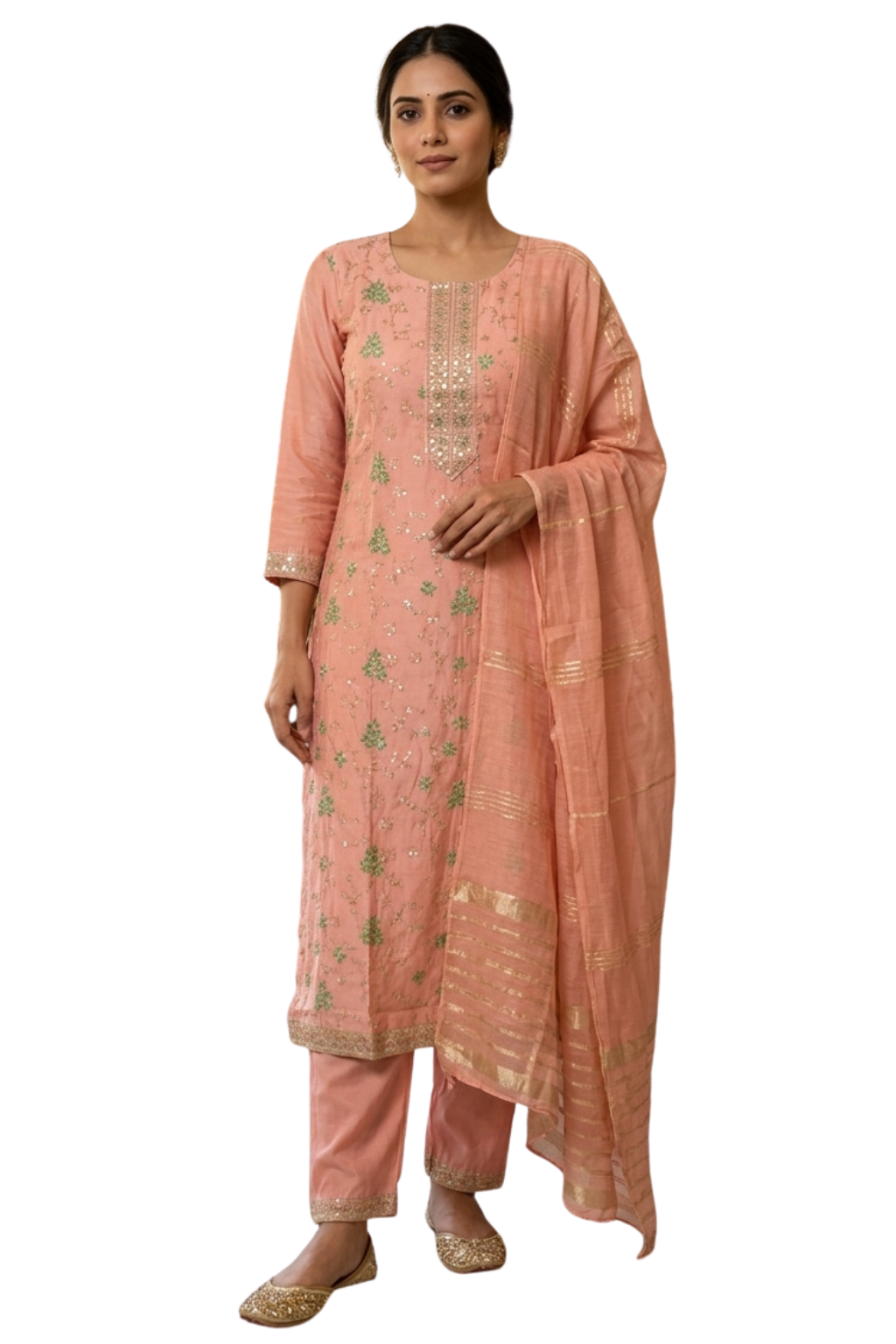 Spice Wardrobe Soft Silk 3 pieces Suit party wear