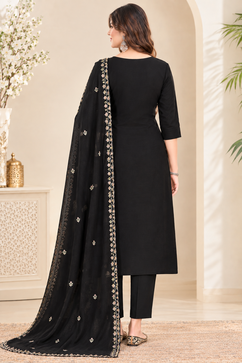 Spice Wardrobe Soft Silk 3 pieces Suit party wear