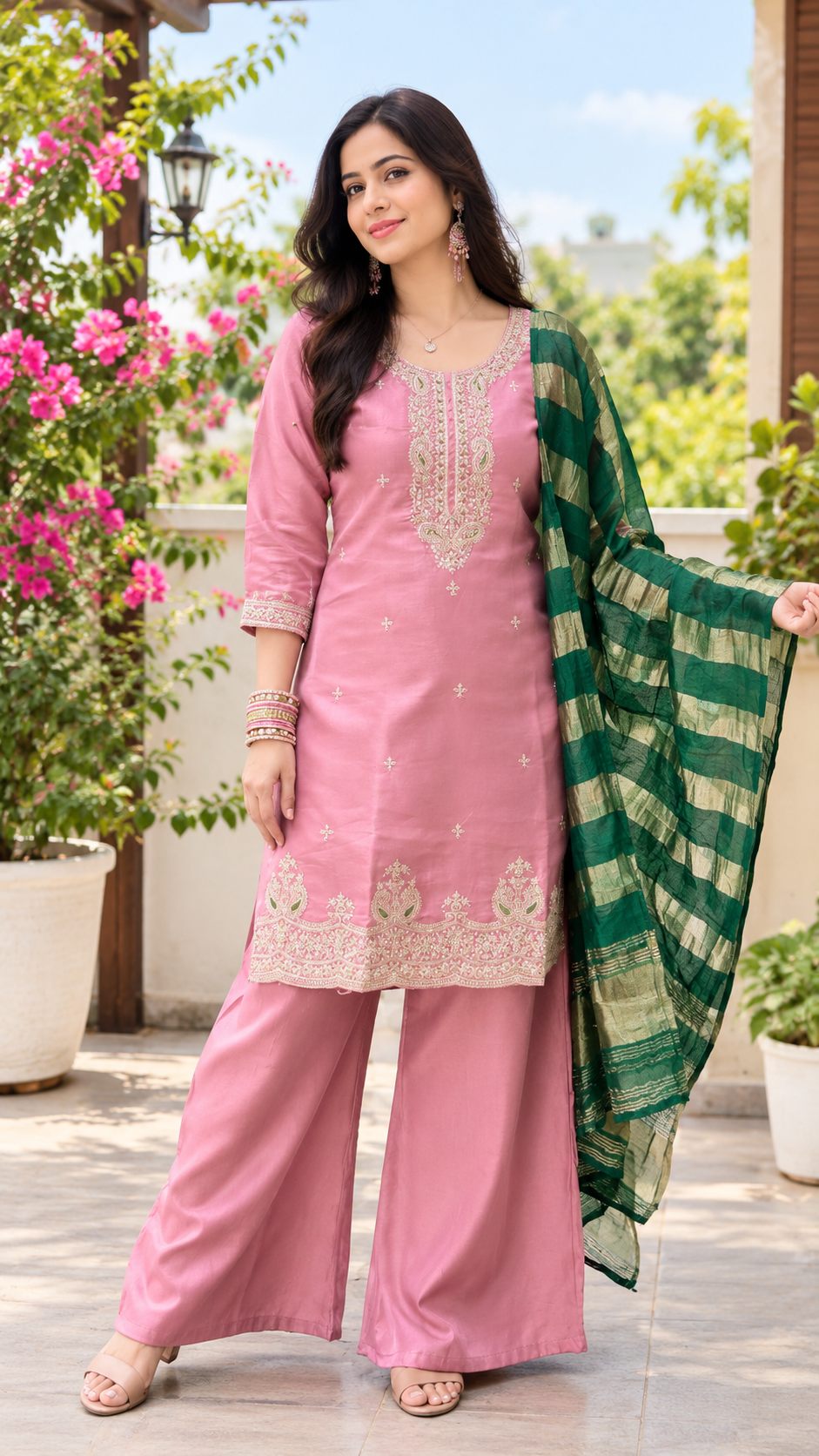 Spice Wardrobe Soft Silk 3 pieces Sharara Suit party wear